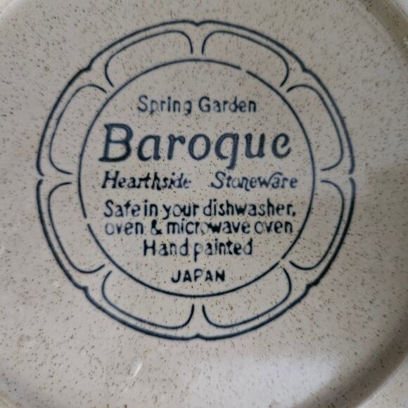 Hearthside Stoneware Baroque Spring Garden 7.5" Salad Plate Hand Painted Japan - Picture 3 of 6